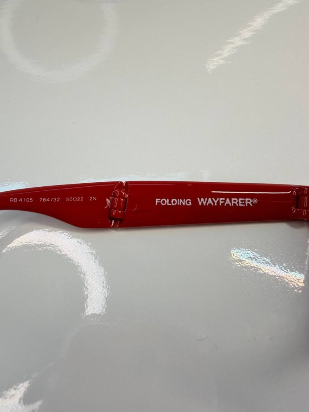 Ray-Ban Folding Wayfarer RB4105 Special Series Sunglasses – Red – Made in Italy - Picture 13 of 16